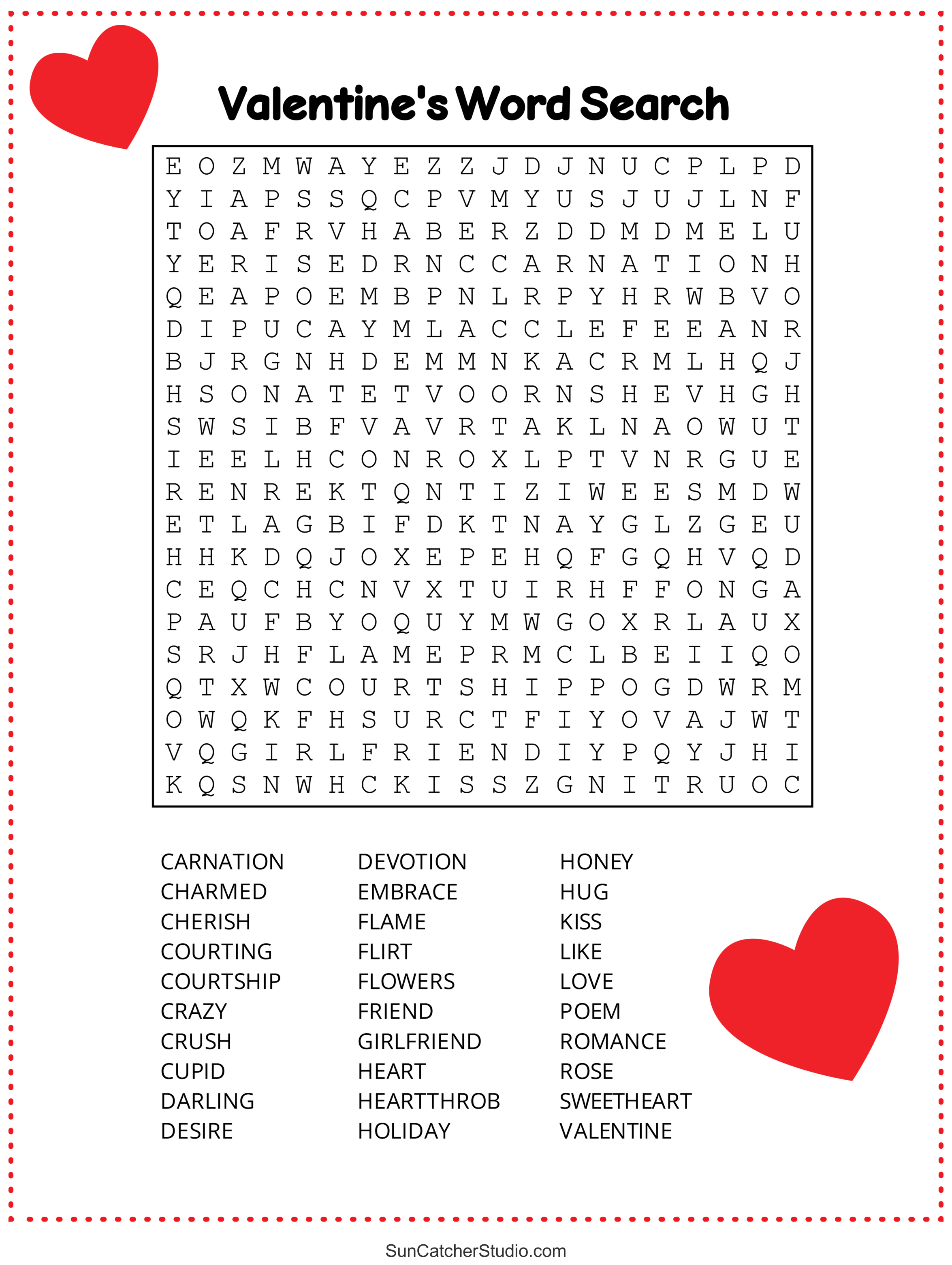 valentine's day word search (free printable pdf puzzles) – free